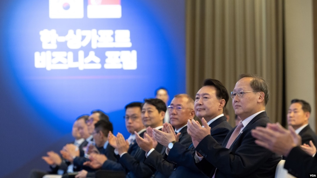 8일 싱가포르를 국빈 방문한 윤석열 한국 대통령이 한-싱가포르 비즈니스 포럼에 참석했다. (사진출처: 한국 대통령실)