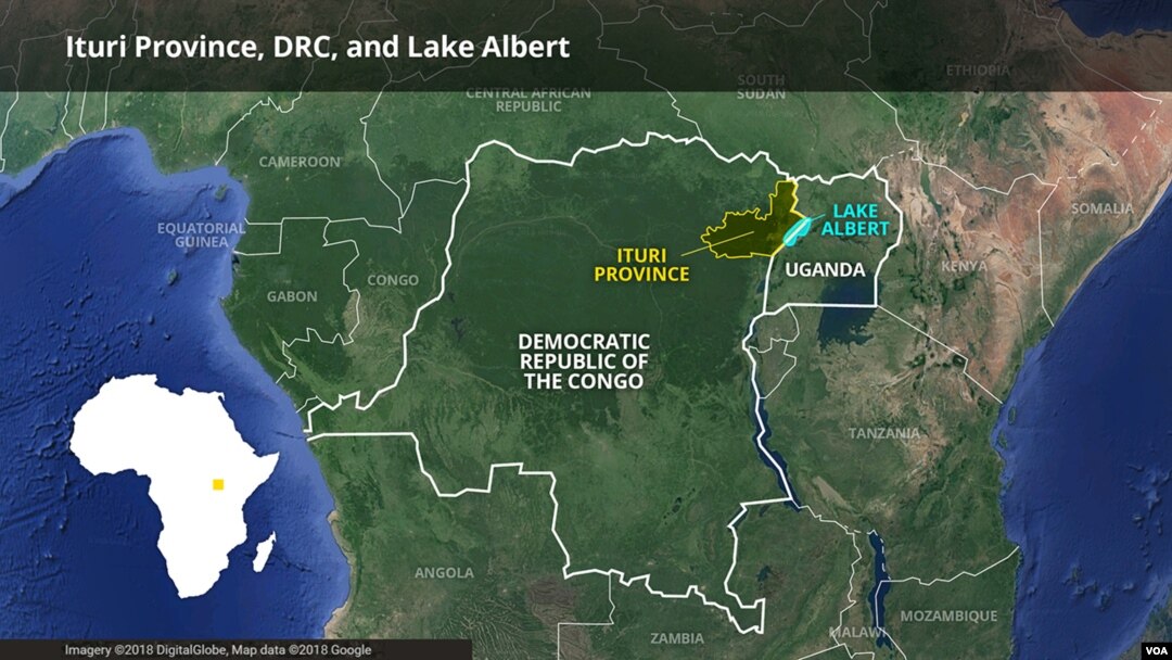 Ramani ya DRC, jimbo la Ituri