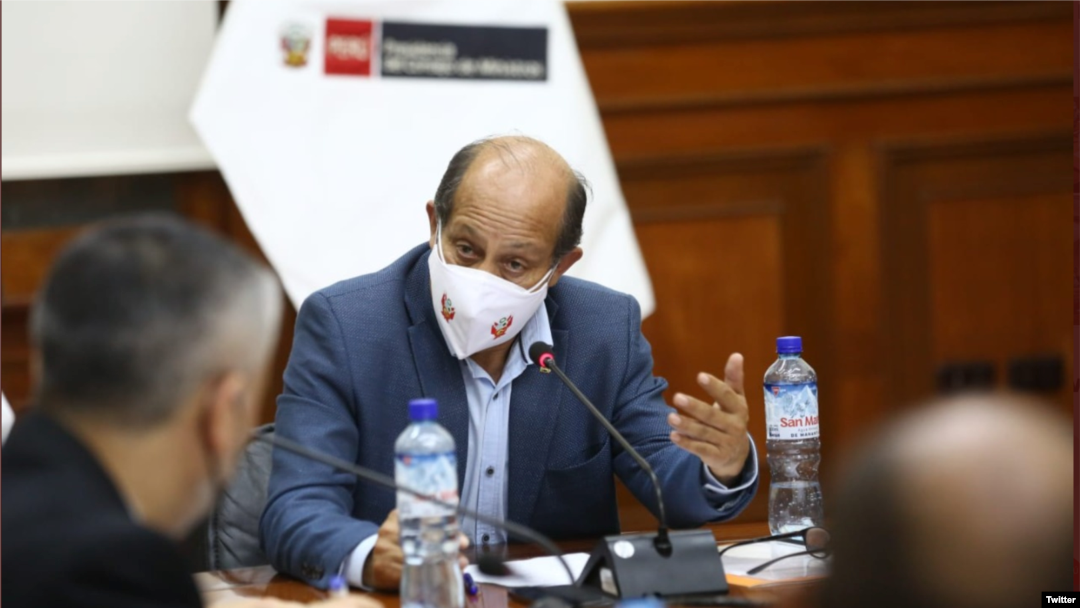 Héctor Valer, nuevo primer ministro peruano. [Foto: Twitter Consejo de MInistro de Perú @pcmperu]
