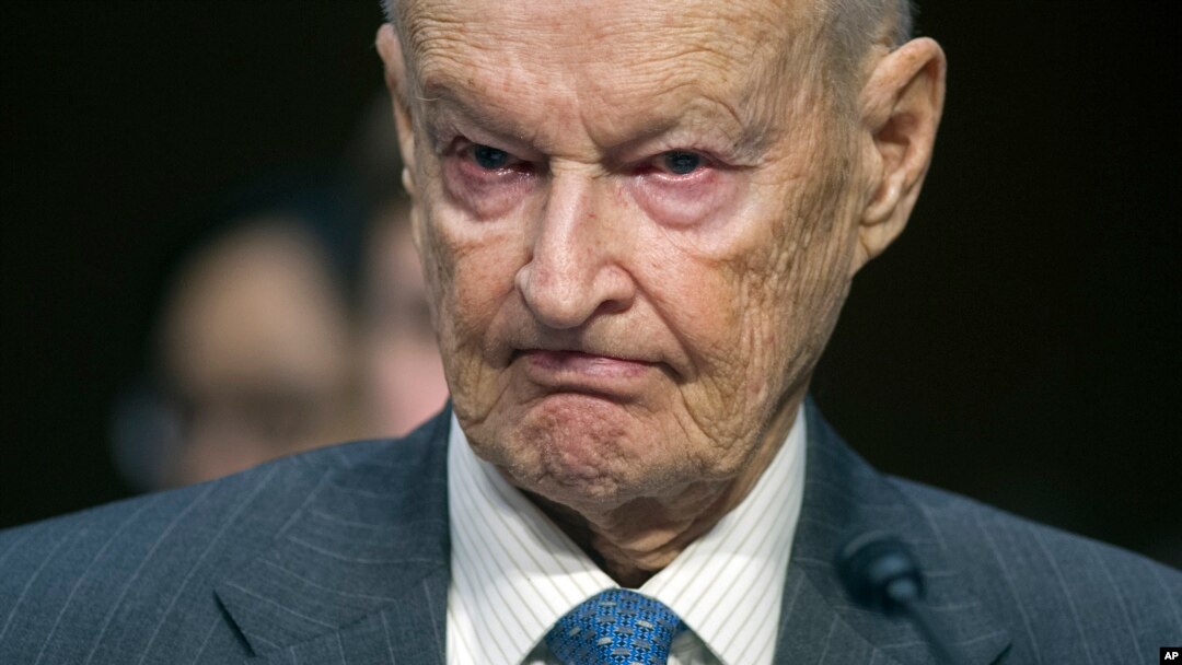 FILE - Zbigniew Brzezinski, of the Center For Strategic And International Studies, testifies on Capitol Hill in Washington, Jan. 21, 2015, before the Senate Armed Services Committee. Brzezinski was President Carter's national security adviser.