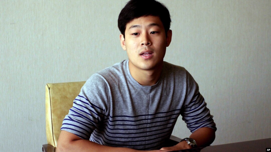 한국 국적의 미국 영주권자 주원문 씨가 14일 평양에서 외신기자들을 상대로 짧게 입장을 밝혔다.