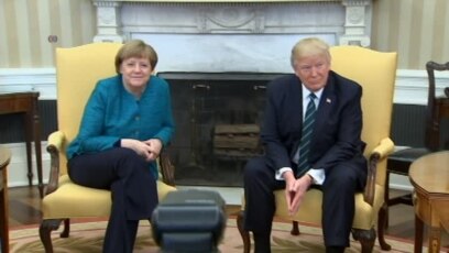 Trump, Merkel Meet in Oval Office