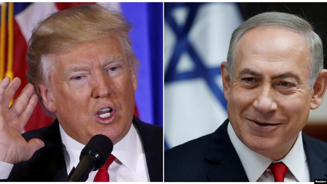 Sabon Shugaban Amurka Donald Trump da Firayim Ministan Israila Benjamin Netanyahu