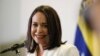 María Corina Machado duranre su acto de proclamación como candidata presidencial de la oposición para las elecciones de 2024.