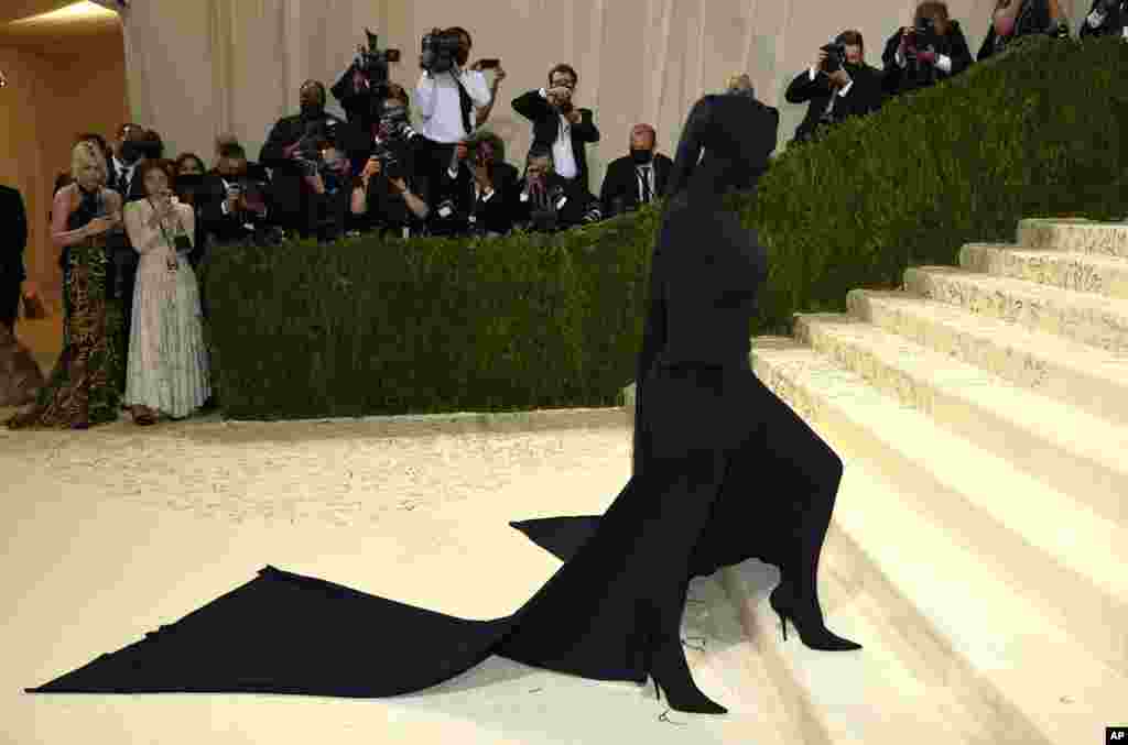 Kim Kardashian attends The Metropolitan Museum of Art's Costume Institute benefit gala celebrating the opening of the "In America: A Lexicon of Fashion" exhibition, Sept. 13, 2021, in New York.