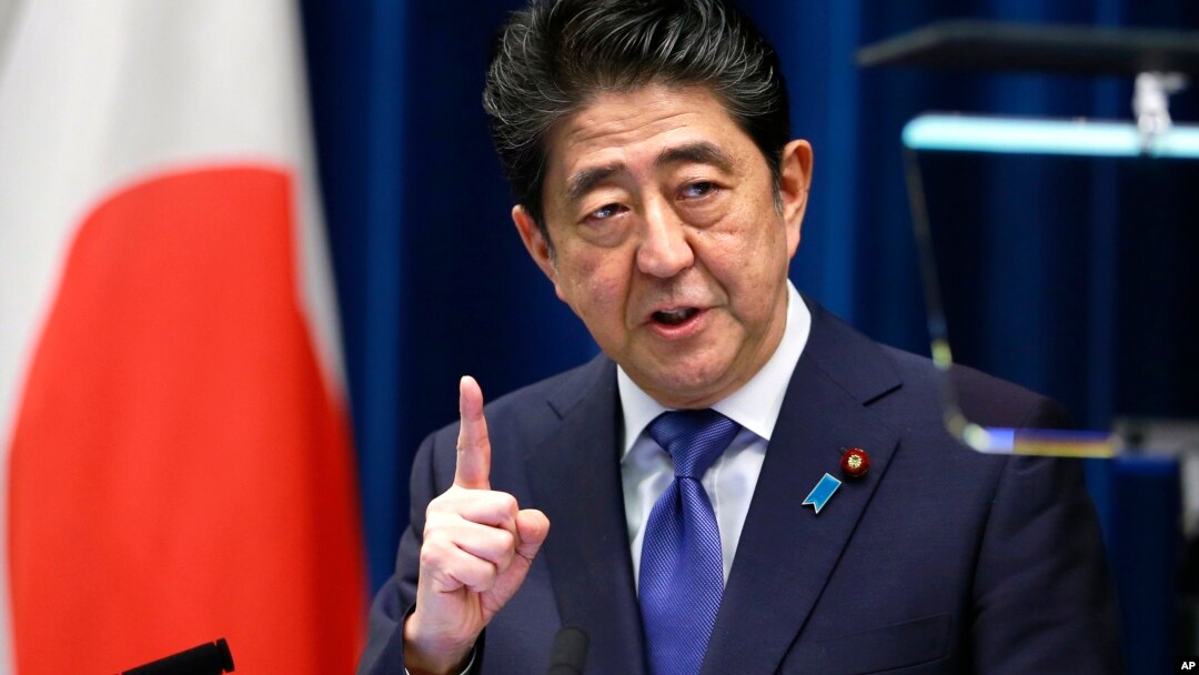 Japan's Prime Minister Shinzo Abe speaks during a press conference at the prime minister's official residence in Tokyo, Sept. 25, 2017.