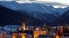 A general view shows Davos in the evening ahead of World Economic Forum, Switzerland, Jan. 20, 2019.