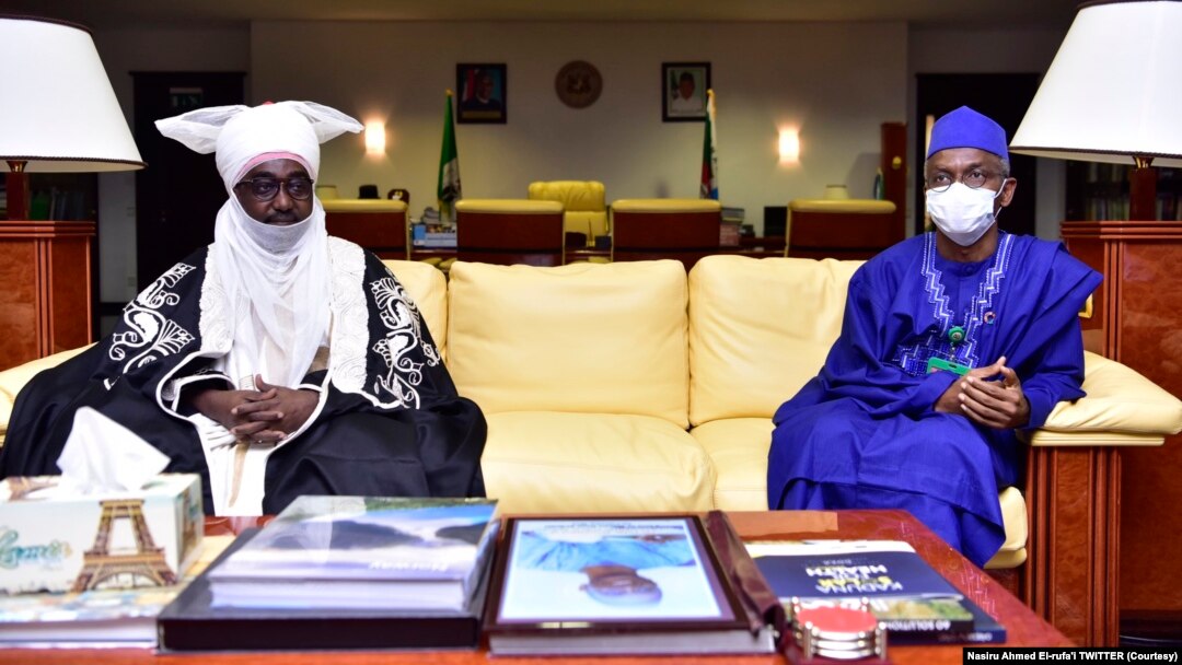  Ziyarar Sabon Sarkin Zazzau Ambasada Ahmed Nuhu Bamalli ga gwamna Nasiru El-rufa'i.