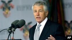 Defense Secretary Chuck Hagel speaks during graduation and commissioning ceremony at the U.S. Military Academy in West Point, N.Y., May 25, 2013.