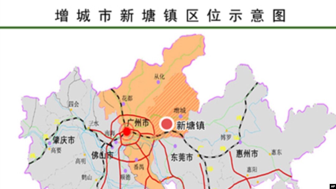 新塘鎮屬廣州市郊區(來源：新塘鎮政府)